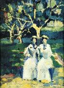 Kazimir Malevich Two Women in a Gardenr oil